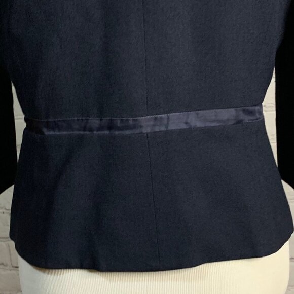 Gianfranco Ferre Black Blazer with Satin waist trim Size 10 - Picture 9 of 14